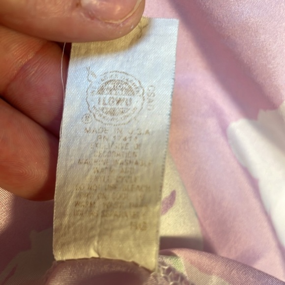 VTG Feminine Floral Nightie Miss Elaine Romantic Dress Small Pink Lingerie Bow - Picture 15 of 16